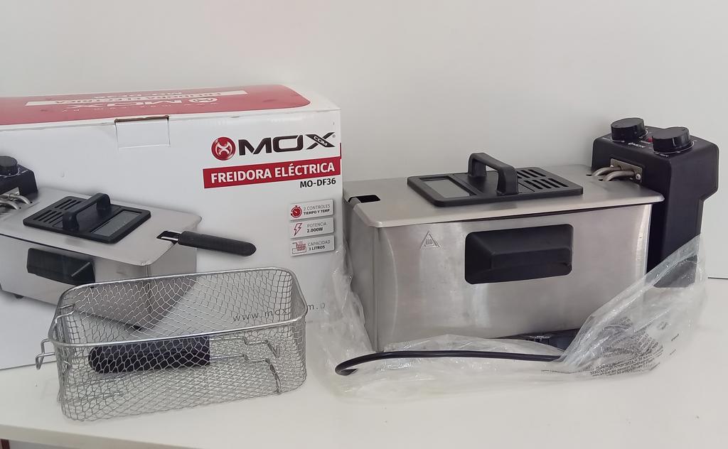 Fritadora Marca Mox Modelo Mo-Df36 Usado En Buen Estado Acc EspumaderaRegulador De Temperatura Y Temporizador