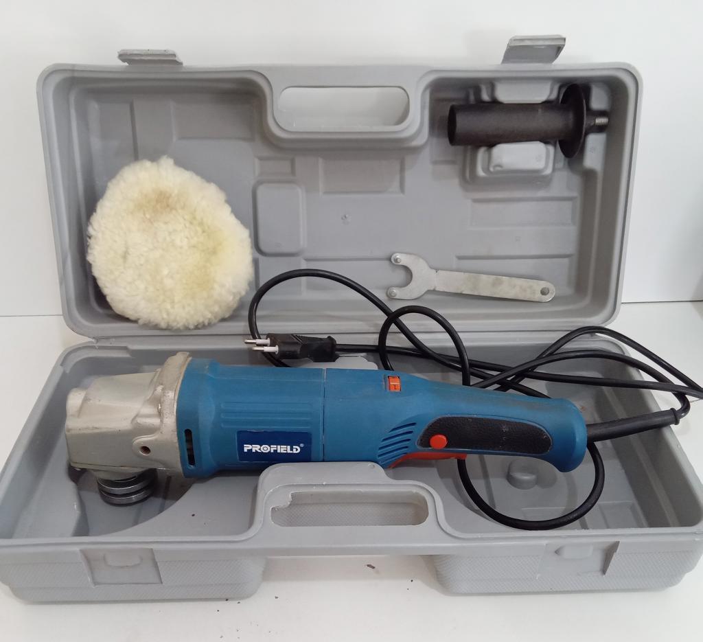 Pulidora Marca Profield Modelo Angle Grinder Tamaño Mediano Usado En Buen Estado Acc Con Disco De LanaLlave Y Manija
