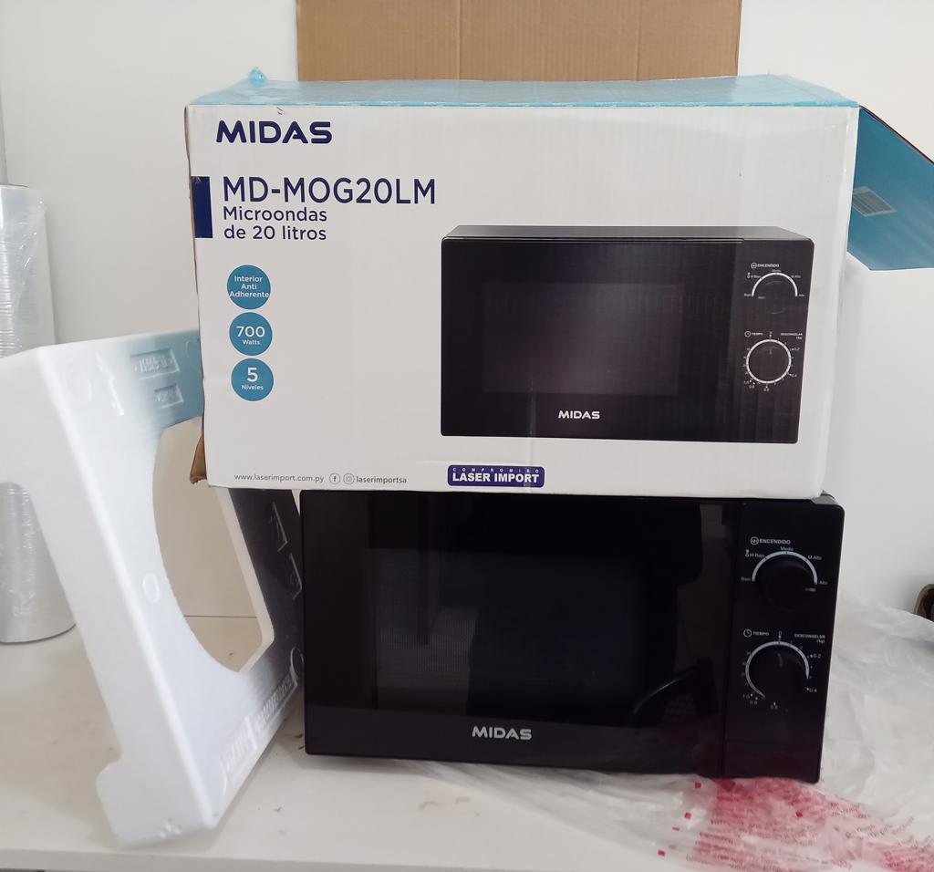 Microondas Marca Midas Modelo Mdmog20lm Nuevo-Sin-Uso Acc Con Plato De Vidrio
