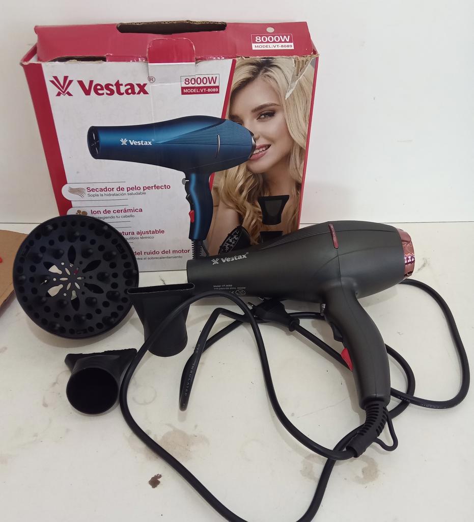Secador De Pelo Marca Vestax Modelo Vt-8089 Usado En Buen Estado Acc Con Tres Picos