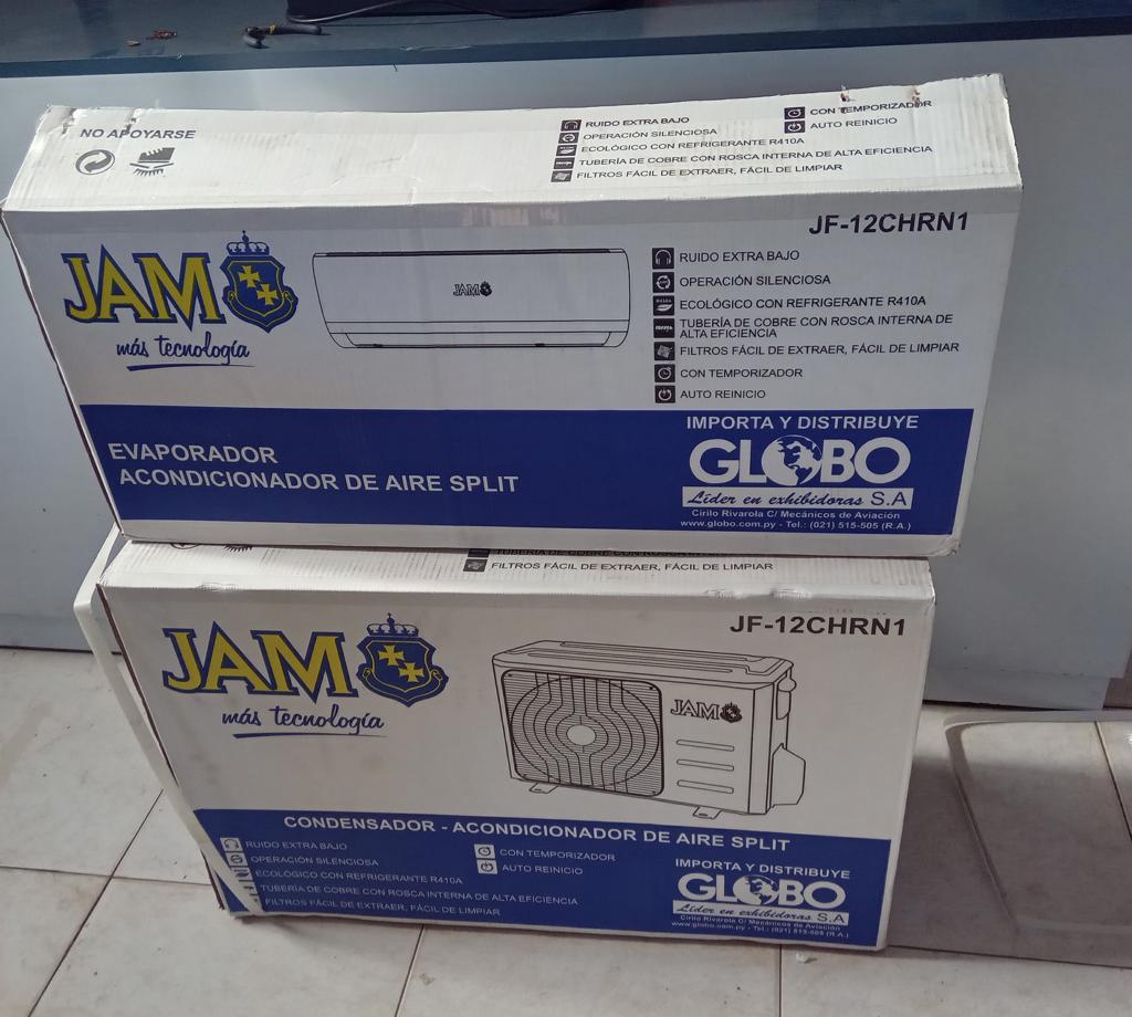 Aire Acondicionado Tipo Split Marca Jam Potencia Btu 12.000 Con Kit Instalacion Con Control Modelo Jf-12chrn1 Nuevo Sin Uso Con Caja Acc No Tiene