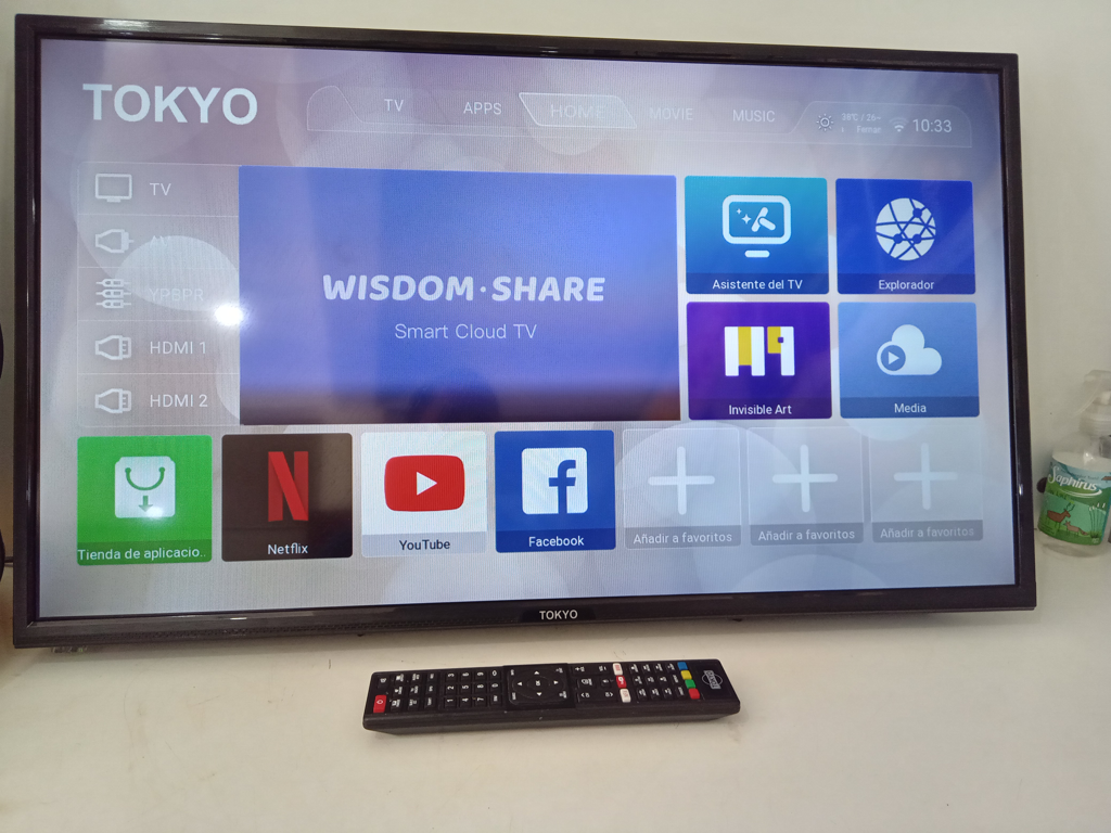 Televisor Led Smart De 32 '' Marca Tokyo Modelo Tvtoksf32sm-N Con Control Usado En Buen Estado Acc 1soporte Para Pared