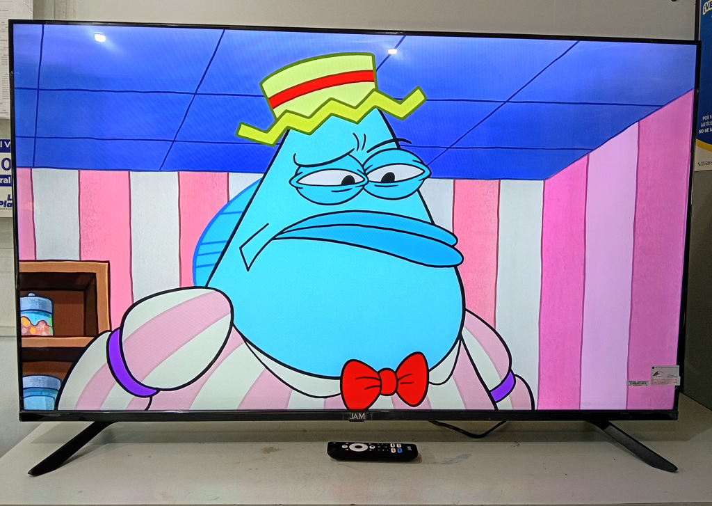 Televisor Led Smart De 50 '' Marca Jam Modelo Gtm5ultra-50gfsa Con Control Usado En Buen Estado Acc Cable Corriente.Par De Patitas