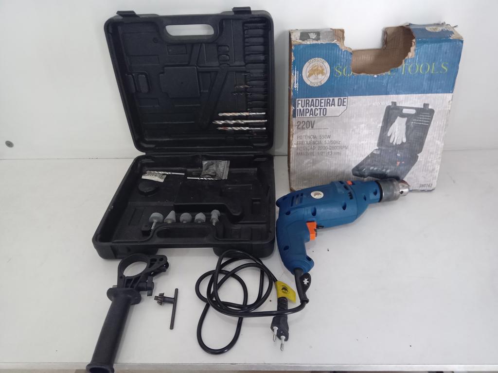 Taladro Marca Sonche Tools Modelo Shgppy20200805582 Usado En Buen Estado Acc Con ManijaCon Llave Y Varios Accesorios Pequeños Mas