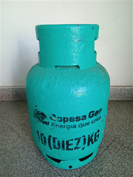 Garrafa Cap 10 Kg. Marca Copesagas Usado En Buen Estado Color Verde Agua Acc No Tiene