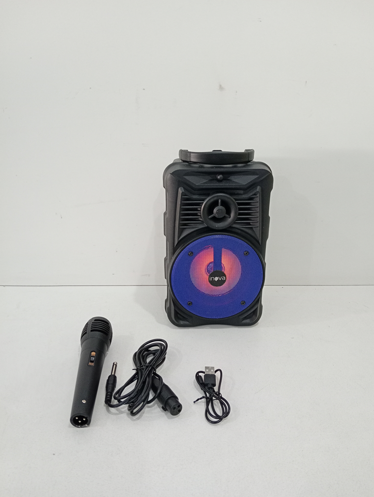 Caja De Sonido Amplificada Marca Inova Modelo Rad-0031 Sin Control Usado En Buen Estado Acc Cable UsbMicrofono