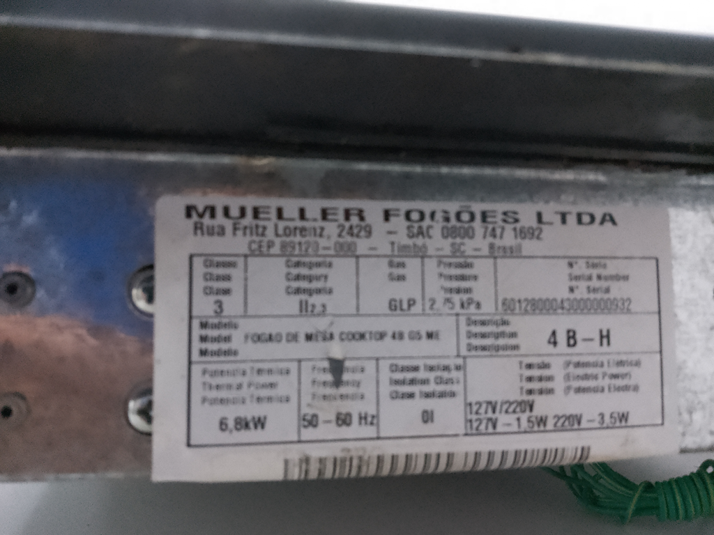Foto 3 de Cocina A Gas Marca Mueller Modelo Cooktop4gg5me Usado En Buen Estado Acc Con Accesorios Y Encendido Electrico