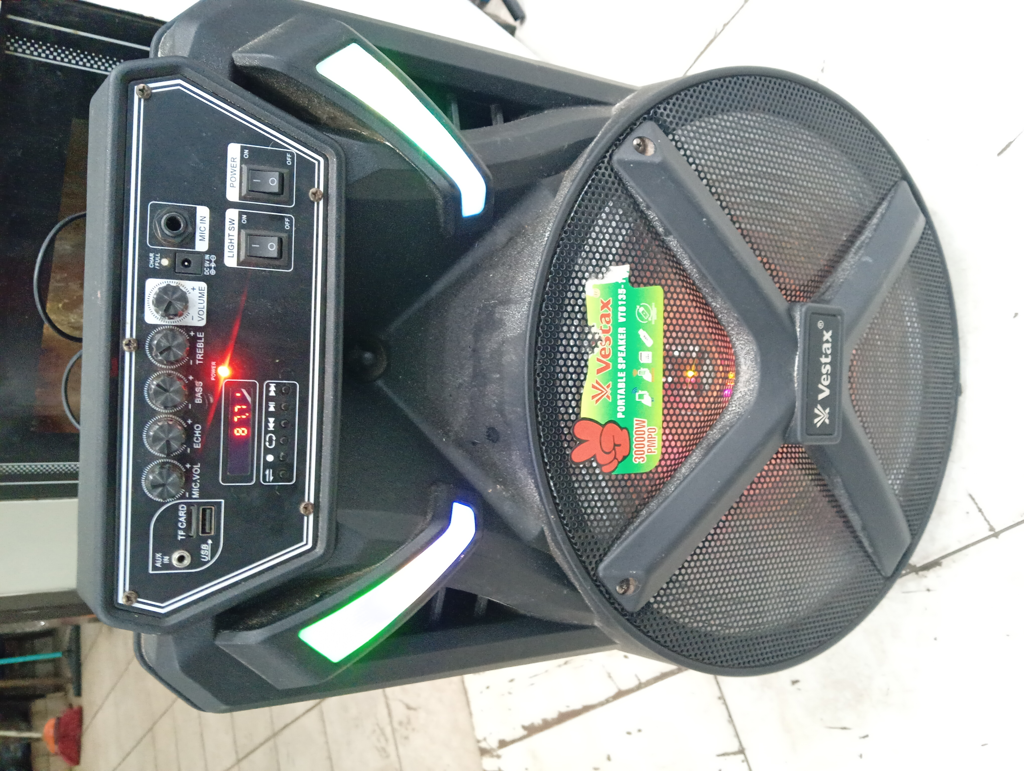 Caja De Sonido Amplificada Marca Vestax Modelo Vt6135 Sin Control Usado En Buen Estado Acc Cargador