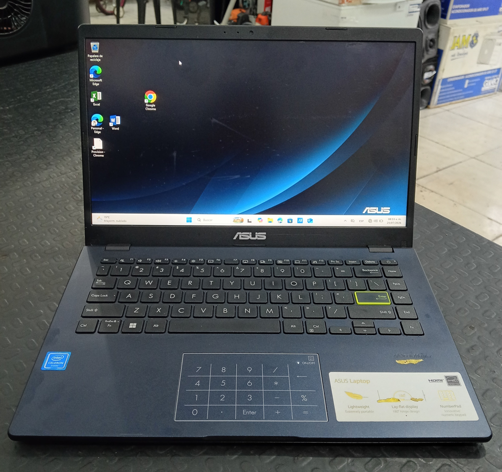 Notebook Marca Asus Modelo Laptop Procesador Celeron Memoria Ram 4 Gb Disco Duro 64 Gb Generacion 5 Acc De 14 Pulgadas