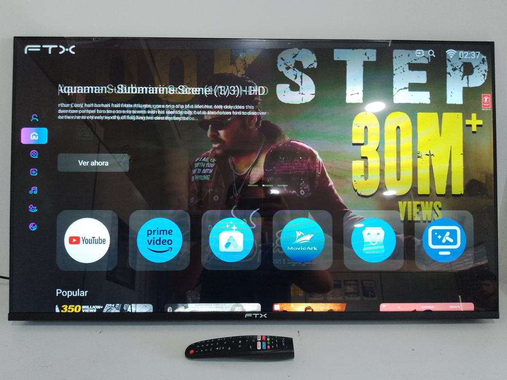 Foto 4 de Televisor Led Smart De 43 '' Marca Ftx Modelo Ftx43fhd4v1 Con Control Usado En Buen Estado Acc Sin Patitas Ni Soporte De Pared