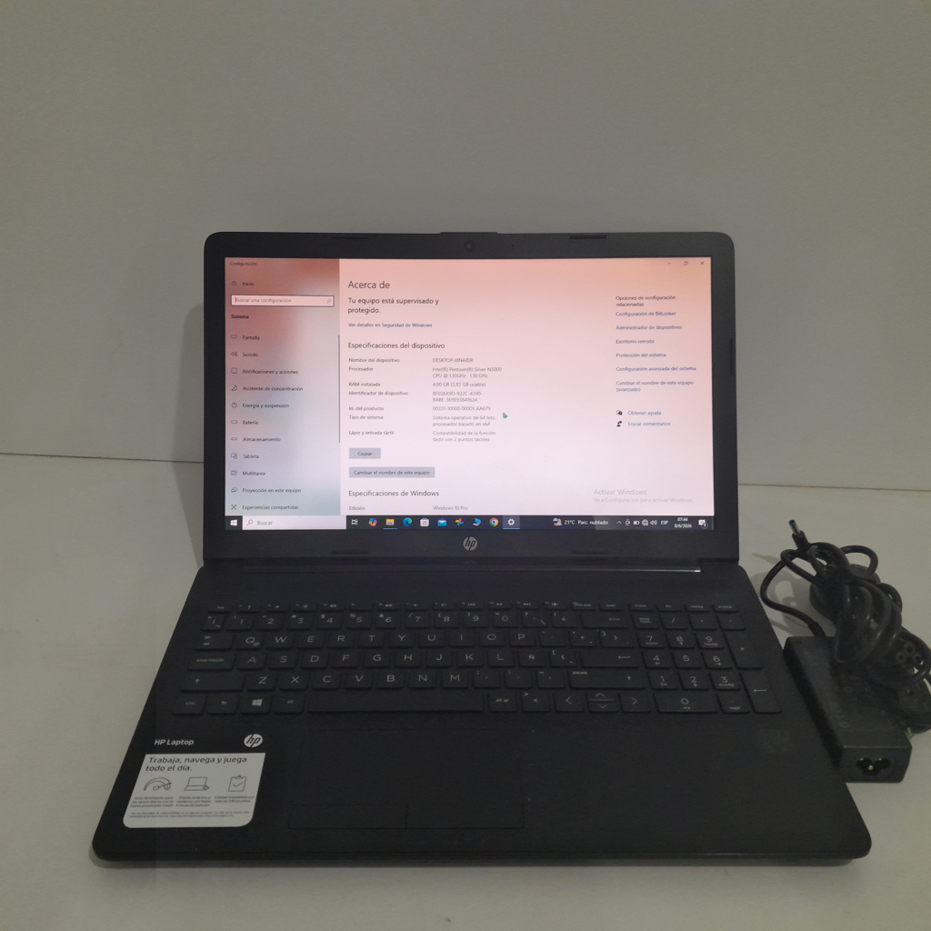 Notebook Marca Hp14 Modelo Hp Desktop Procesador Intel Memoria Ram 4 Gb Disco Duro 250 Gb Generacion No Tiene Acc Cargador