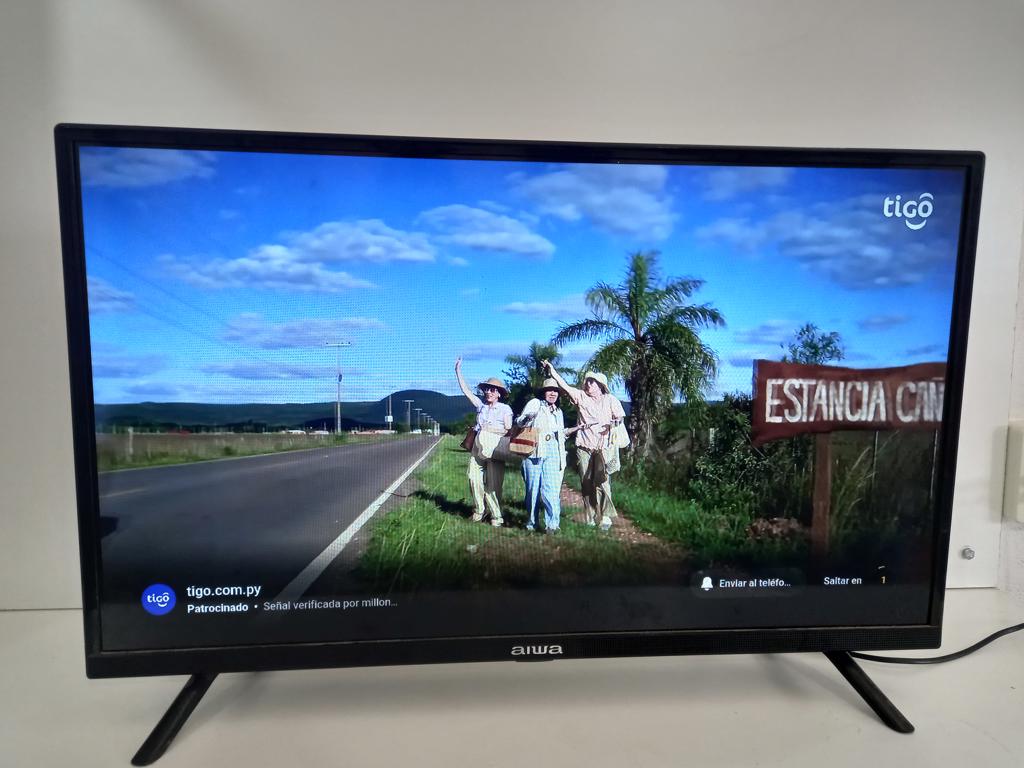 Televisor Led Convencional De 32 '' Marca Aiwa Modelo Aw32b4sm Usado En Buen Estado Con Control Sin Caja Acc Con Control