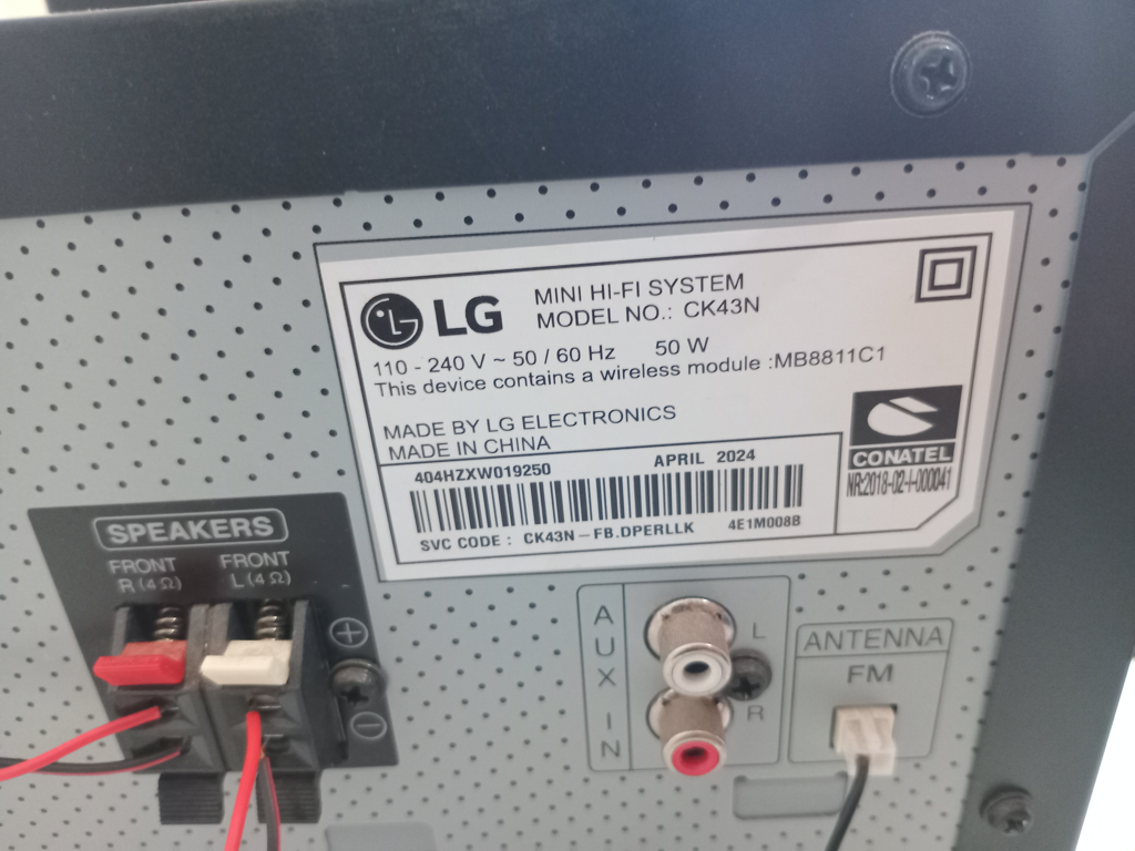 Foto 2 de Mini Componente Marca Lg Con Control Modelo Ck43n Usado En Buen Estado Con No Tiene Acc No Tiene