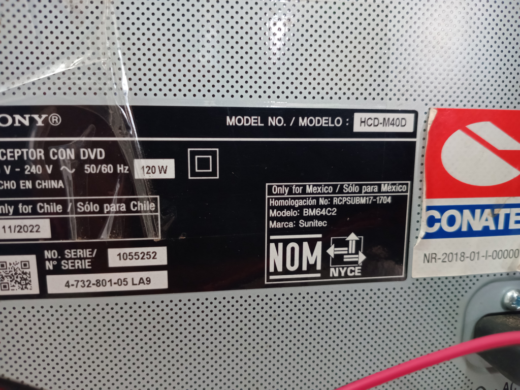Foto 3 de Equipo De Sonido Marca Sony Con Control Modelo Hcd-M40d Usado En Buen Estado Acc No Tiene