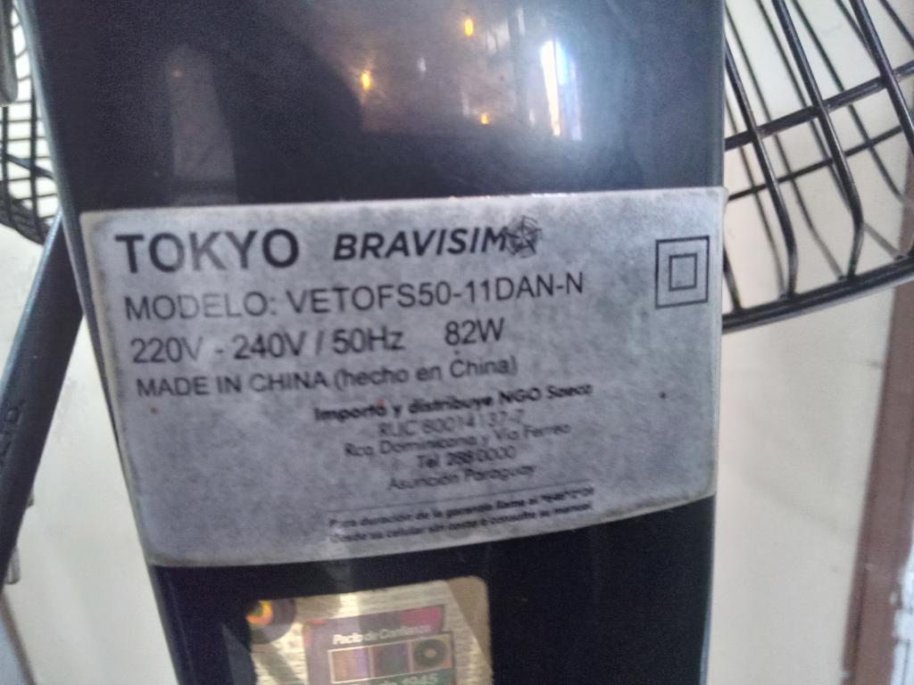 Ventilador 3 Velocidades Marca Tokyo Modelo Vetofs50-11dan-N Usado En Buen Estado Acc No Tiene
