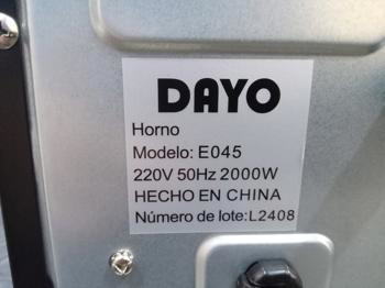 Foto 3 de Horno Marca Dayo Litros 45 Modelo E045 Usado En Buen Estado Acc BandejaParrila