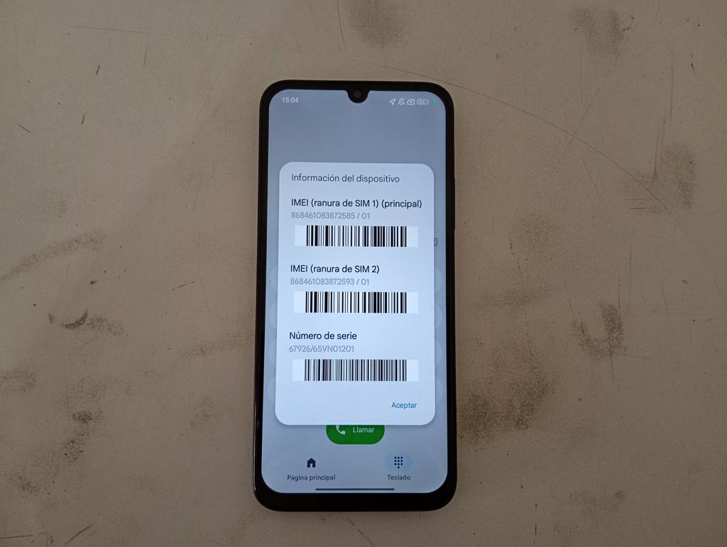 Celular Marca Redmi Modelo 15 C Memoria Ram 4 Gb Almacenamiento Interno 256 Gb Imei 86.846.108.387.258.500 Acc Estuche