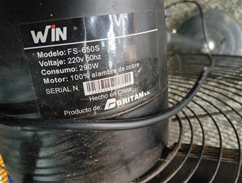 Ventilador 3 Velocidades Marca Win Modelo Fs-650s Usado En Buen Estado Acc No Tiene