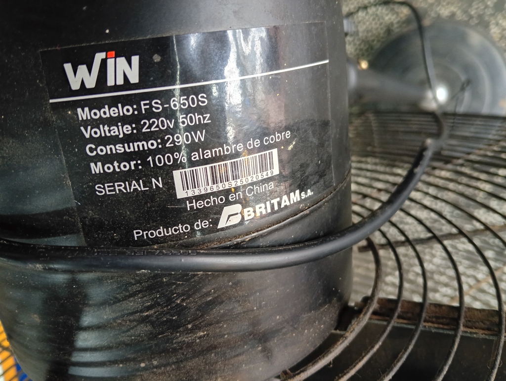 Ventilador 3 Velocidades Marca Win Modelo Fs-650s Usado En Buen Estado Acc No Tiene