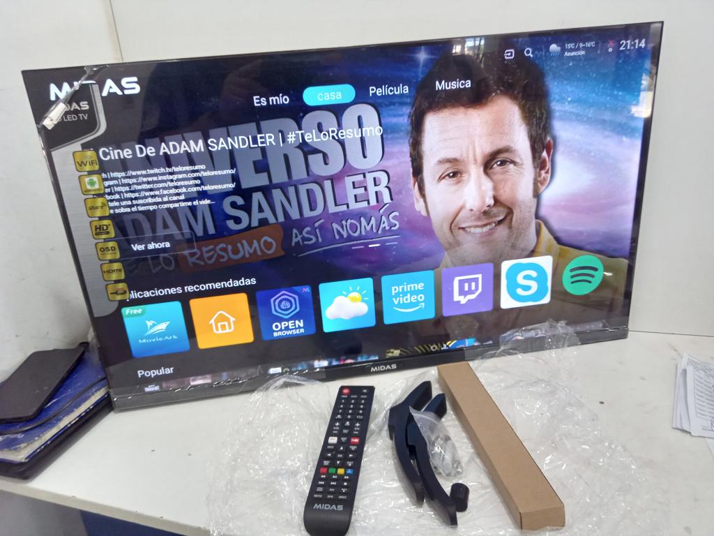 Televisor Led Smart De 32 '' Marca Midas Modelo Md-Smtv32a Con Control Usado En Buen Estado Acc Par De Patitas Soporte Para ParedTornillos