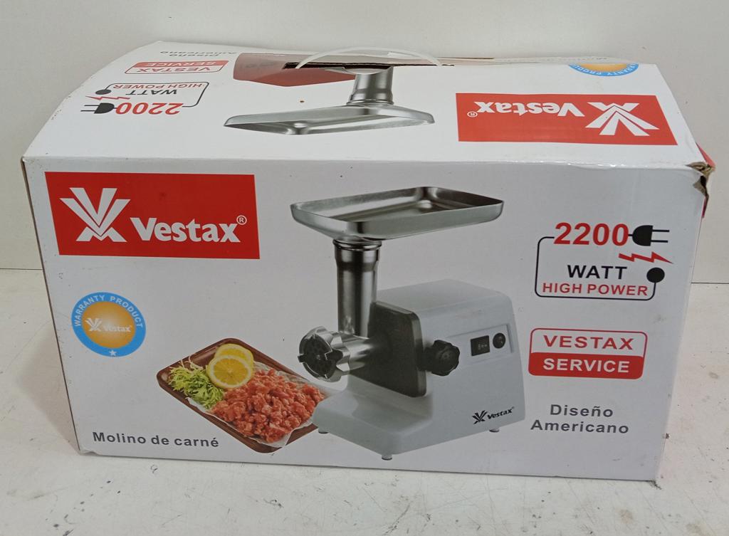 Molino De Carne Marca Vestax Modelo Vt-051 Usado En Buen Estado Acc C/ Una Cuchilla Tres Arandela De Medidas Un Maso Una Bandeja Y Accesorios De Embutido